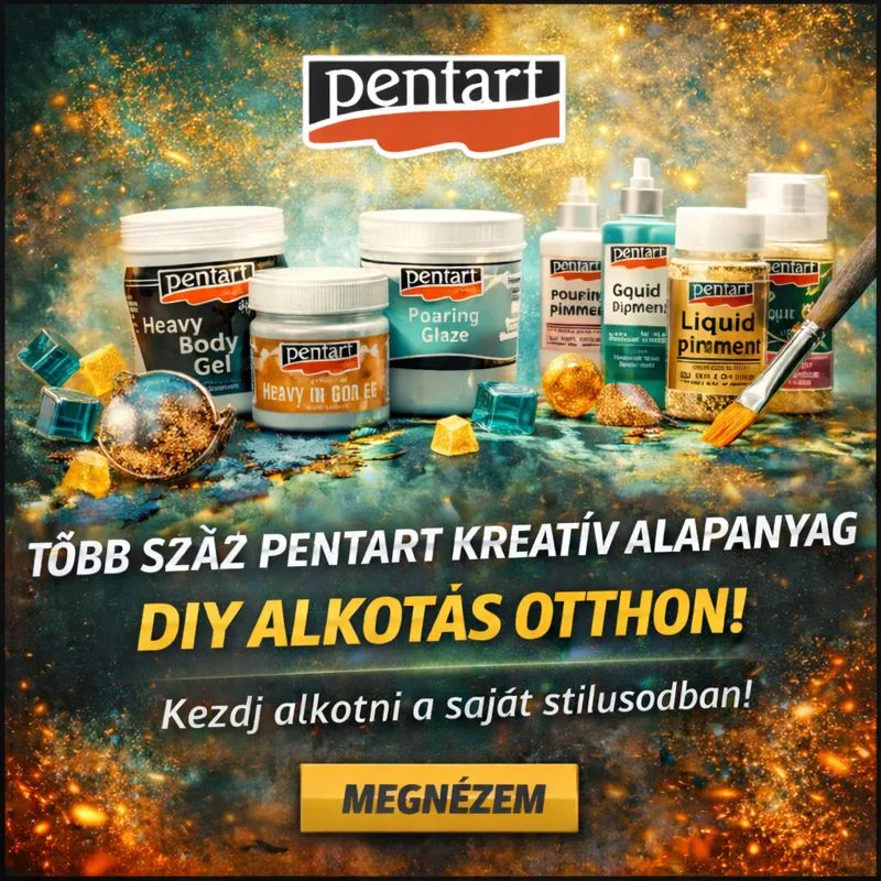 Több száz Pentart kreatív alapanyag – DIY alkotáshoz, festéshez és dekorációhoz a HobbyStore.hu kínálatában