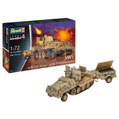   Revell sWS mit Flak-Aufbau als Sfl. mit 3,7cm Flak 43 1:72 harcjármű makett 03293R