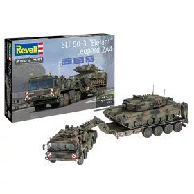   Revell SLT 50-3 "Elefant" + Leopard 2A4 – 1:72 katonai járműszállító és harckocsi makett szett