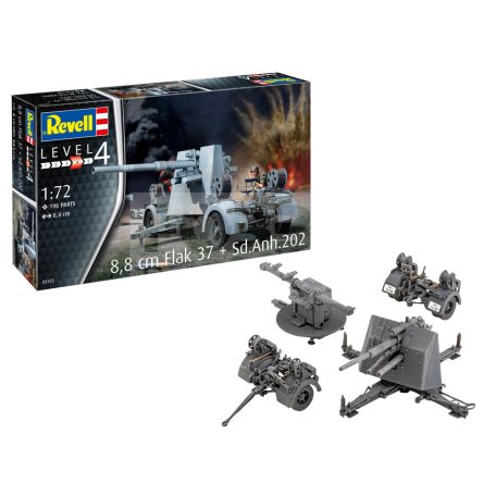 Revell 88 cm Flak 37 + Sd.Anh.202 1:72 harcjármű makett 03325R