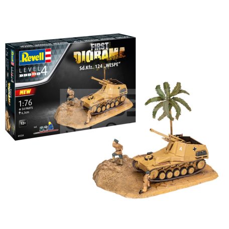 Revell First Diorama Set - Sd.Kfz. 124 Wespe 1:76 harcjármű makett 03334R