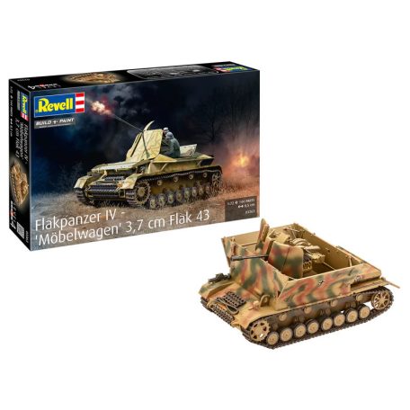 Revell Flakpanzer IV Möbelwagen 3.7 cm Flak 43 1:72 harcjármű makett 03363R