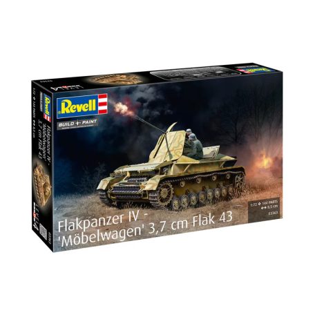 Revell Flakpanzer IV Möbelwagen 3.7 cm Flak 43 1:72 harcjármű makett 03363R