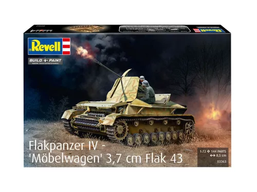 Revell Flakpanzer IV - Möbelwagen 3,7 cm Flak 43 – 1:72 harcjármű makett
