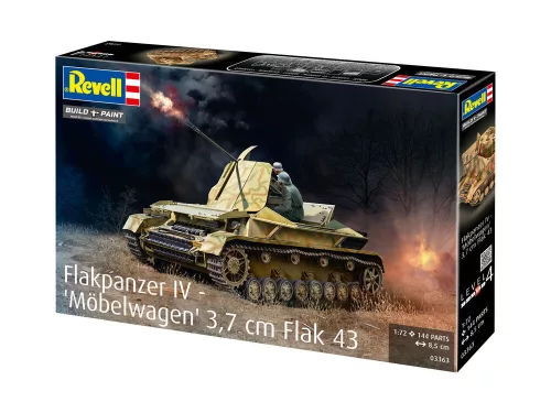 Revell Flakpanzer IV - Möbelwagen 3,7 cm Flak 43 – 1:72 harcjármű makett