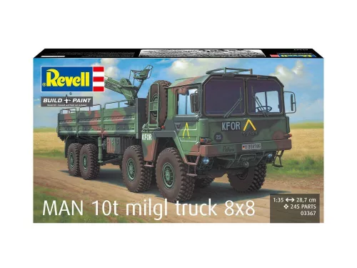 Revell MAN 10t milgl truck 8x8 – 1:35 katonai teherautó makett