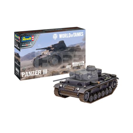 Revell PzKpfw III Ausf. L (World of Tanks) 1:72 harcjármű makett 03501R