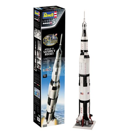 Revell Apollo 11 Saturn V Rocket (50 Years Moon Landing) 1:96 űrhajó makett 03704R
