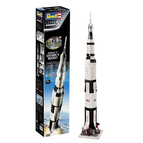 Revell Apollo 11 Saturn V Rocket (50 Years Moon Landing) 1:96 űrhajó makett 03704R