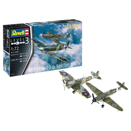 Revell Combat Set Bf109G-10 & Spitfire Mk.V 1:72 repülő makett 03710R