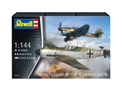 Revell Messerschmitt Bf109E & Junkers Ju87B Stuka – 1:144 repülőgép makett szett
