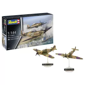   Revell Supermarine Spitfire Mk.Ia & Hawker Hurricane Mk.I – 1:144 repülőgép makett szett