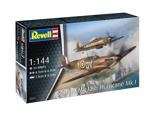 Revell Supermarine Spitfire Mk.Ia & Hawker Hurricane Mk.I – 1:144 repülőgép makett szett