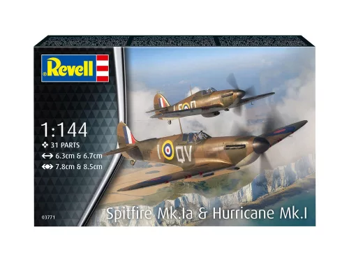 Revell Supermarine Spitfire Mk.Ia & Hawker Hurricane Mk.I – 1:144 repülőgép makett szett