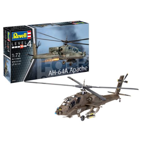 Revell AH-64A Apache 1:72 helikopter makett 03824R