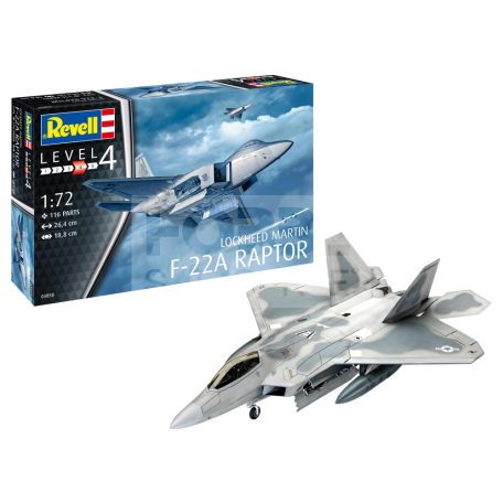 Revell Lockheed Martin F-22A Raptor 1:72 repülő makett 03858R