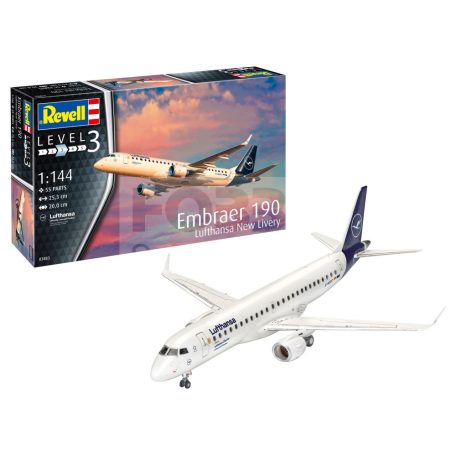 Revell Embraer 190 Lufthansa New Livery 1:144 repülő makett 03883R