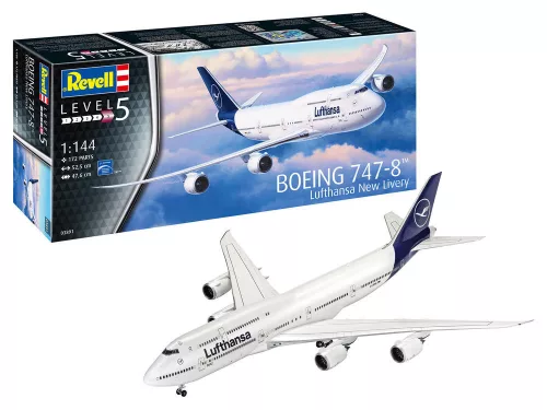 Revell Boeing 747-8 Lufthansa "New Livery" – 1:144 repülőgép makett