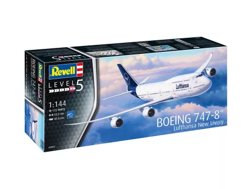 Revell Boeing 747-8 Lufthansa "New Livery" – 1:144 repülőgép makett