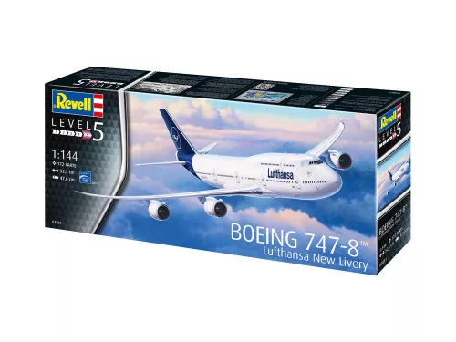 Revell Boeing 747-8 Lufthansa "New Livery" – 1:144 repülőgép makett