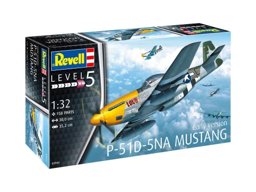 Revell P-51D-5NA Mustang (Early Version) – 1:32 repülőgép makett