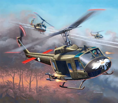 Revell Bell UH-1H Gunship – 1:100 helikopter makett