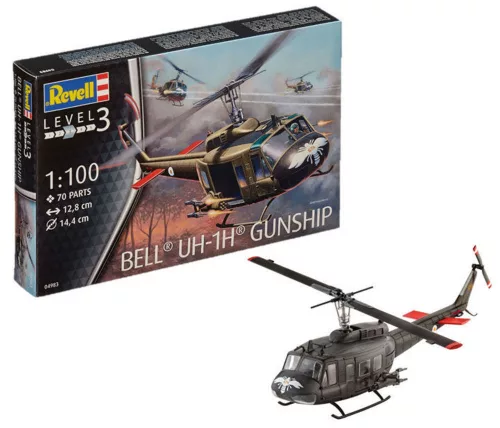 Revell Bell UH-1H Gunship – 1:100 helikopter makett