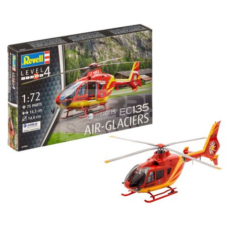 Revell EC135 Air-Glaciers 1:72 helikopter makett 04986R