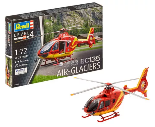 Revell EC135 AIR-GLACIERS – 1:72 helikopter makett