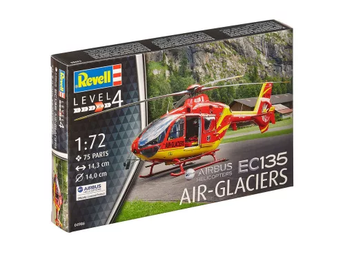Revell EC135 AIR-GLACIERS – 1:72 helikopter makett