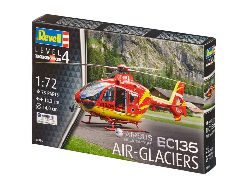 Revell EC135 AIR-GLACIERS – 1:72 helikopter makett
