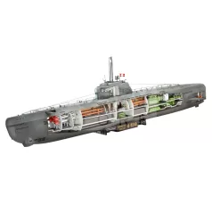   Revell German U-Boot Type XXI with interior 1:144 tengeralattjáró makett 05078R