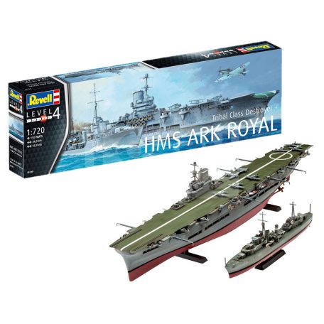 Revell HMS Ark Royal & Tribal Class Destroyer 1:720 hajó makett 05149R