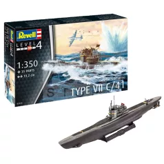   Revell German Submarine Type VII C/41 1:350 tengeralattjáró makett 05154R