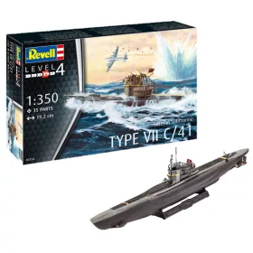   Revell German Submarine Type VII C/41 – 1:350 tengeralattjáró makett