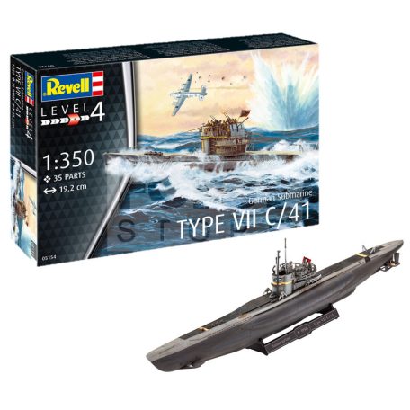 Revell German Submarine Type VII C/41 1:350 tengeralattjáró makett 05154R