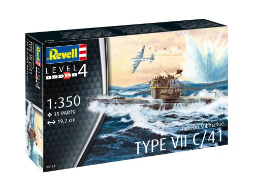 Revell German Submarine Type VII C/41 – 1:350 tengeralattjáró makett