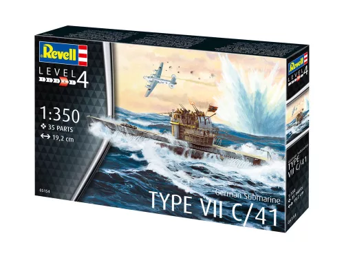Revell German Submarine Type VII C/41 – 1:350 tengeralattjáró makett