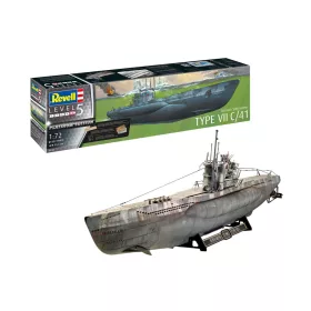   Revell German Submarine Type VII C/41 – 1:72 tengeralattjáró makett