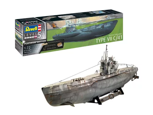 Revell German Submarine Type VII C/41 – 1:72 tengeralattjáró makett