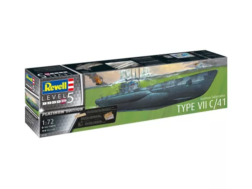 Revell German Submarine Type VII C/41 – 1:72 tengeralattjáró makett