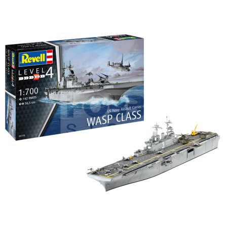 Revell Assault Carrier USS WASP CLASS 1:700 hajó makett 05178R