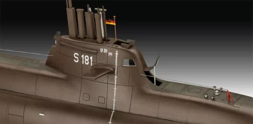 Revell 70 Years Bundeswehr: "Wilhelm Bauer", Type 206A, Class 2 – 1:144 tengeralattjáró makett