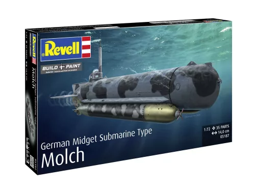 Revell German Midget Submarine Type Molch – 1:72 tengeralattjáró makett