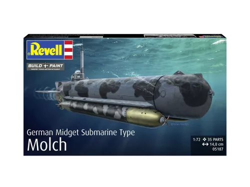 Revell German Midget Submarine Type Molch – 1:72 tengeralattjáró makett