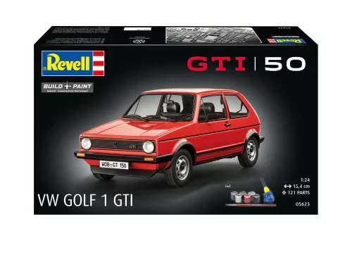 Revell Gift Set Volkswagen Golf I GTI (50 Years) – 1:24 autó makett