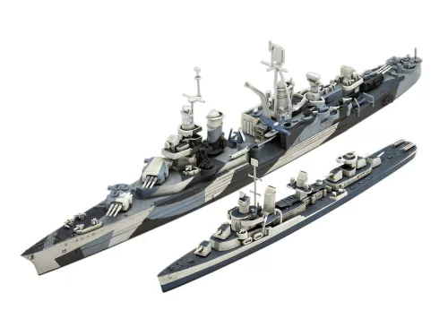 Revell Gift Set Pacific Warriors (USS Fletcher & USS Indianapolis) – 1:700 hadihajó makett szett