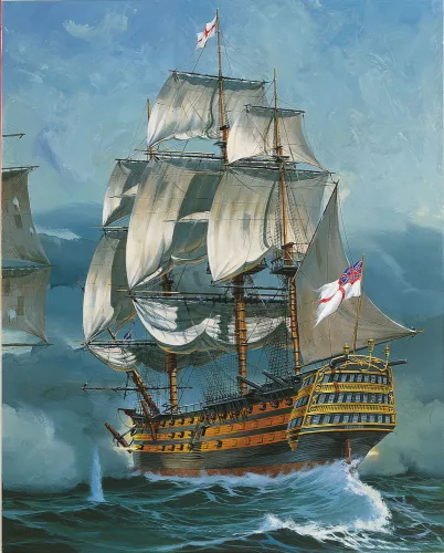 Revell Gift Set HMS Victory (Battle of Trafalgar) – 1:225 vitorláshajó makett