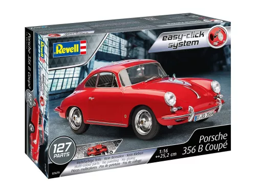 Revell Porsche 356B Coupé (75 Years of Plastic Modelling) – 1:16 autó makett