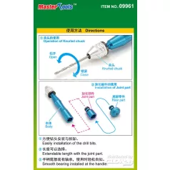   Master Tools Miniatűr és makettező fúró (High Quality Micro Hand Drill)  09961